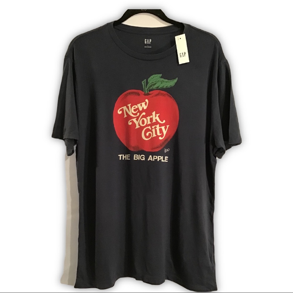 Gap Mens Big Apple Graphic Tee Navy